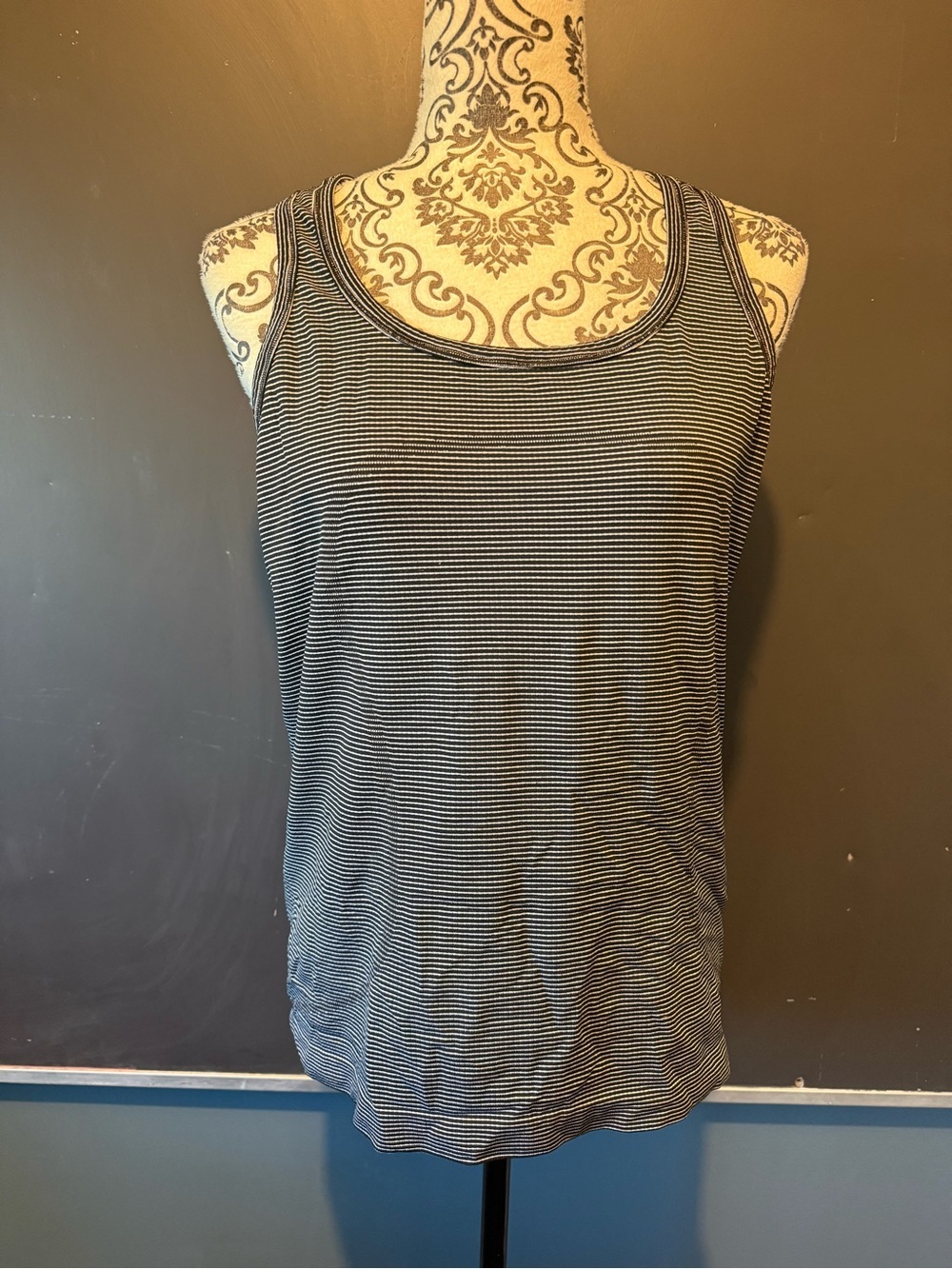 lululemon athletica Black and White Striped Tank